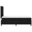Box spring seng med LED-lysstrimler Sort 100 x 200 cm Stof