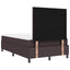 Box spring seng med LED-lysstrimler Mørkebrun 120 x 200 cm Stof