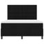 Box spring seng med LED-lysstrimler Sort 140 x 190 cm Stof