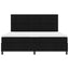 Box spring seng med LED-lysstrimler Sort 200 x 200 cm Stof