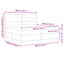 Box spring seng med LED-lysstrimler Mørkebrun 200 x 200 cm Stof
