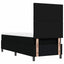 Box spring seng med LED-lysstrimler Sort 80 x 200 cm Stof