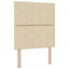 Box spring seng med madras med LED Creme 80 x 200 cm Stof