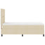 Box spring seng med LED-lysstrimler Creme 90 x 190 cm Stof