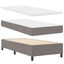 Box spring seng med LED-lysstrimler Gråbrun 100 x 200 cm Stof