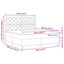 Box spring seng med LED-lysstrimler Mørkebrun 160 x 200 cm Stof