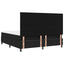 Box spring seng med LED-lysstrimler Sort 180 x 200 cm Stof