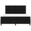 Box spring seng med LED-lysstrimler Sort 180 x 200 cm Stof