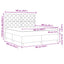 Box spring seng med LED-lysstrimler Mørkebrun 180 x 200 cm Stof