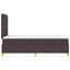 LED Box Spring Bed med hovedgærde Mørk Brun 120 x 190 cm Stof