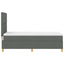 LED Box Spring Bed med hovedgærde Mørkegrå 90 x 200 cm Stof