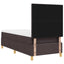 LED Box Spring Bed med hovedgærde Mørk Brun 90 x 200 cm Stof