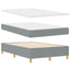 LED Box Spring Bed med hovedgærde Lysegrå 120 x 190 cm Stof