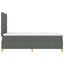 LED Box Spring Bed med hovedgærde Mørkegrå 120 x 190 cm Stof