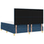 LED Box Spring Bed med hovedgærde Blå 180 x 200 cm Stof
