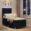 LED Box Spring Bed med hovedgærde Sort 80 x 200 cm Stof