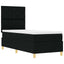 LED Box Spring Bed med hovedgærde Sort 80 x 200 cm Stof