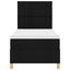 LED Box Spring Bed med hovedgærde Sort 90 x 200 cm Stof