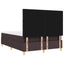 LED Box Spring Bed med madras Mørk Brun 140 x 190 cm Stof