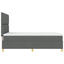 LED Box Spring Bed med hovedgærde Mørkegrå 140 x 200 cm Stof