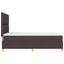LED Box Spring Bed med hovedgærde Mørk Brun 140 x 200 cm Stof