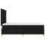 LED Box Spring Bed med hovedgærde Sort 160 x 200 cm Stof
