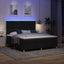 LED Box Spring Bed med hovedgærde Sort 180 x 200 cm Stof