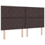 LED Box Spring Bed med hovedgærde Mørk Brun 180 x 200 cm Stof