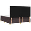 LED Box Spring Bed med hovedgærde Mørk Brun 180 x 200 cm Stof