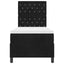 LED Box Spring Bed med madras Sort 80 x 200 cm Fløjl