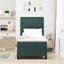 LED Box Spring Bed med madras Mørkegrøn 90 x 190 cm Fløjl