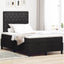 LED Box Spring Bed med madras Sort 120 x 190 cm Fløjl