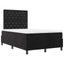 LED Box Spring Bed med madras Sort 120 x 190 cm Fløjl