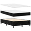 LED Box Spring Bed med madras Sort 120 x 190 cm Fløjl