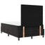 LED Box Spring Bed med madras Sort 120 x 190 cm Fløjl
