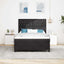 LED Box Spring Bed med madras Sort 160 x 200 cm Fløjl