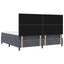LED Box Spring Bed med madras Mørkegrå 200 x 200 cm Fløjl