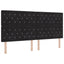 LED Box Spring Bed med madras Sort 200 x 200 cm Fløjl
