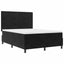 LED Box Spring Bed med hovedgærde Sort 160 x 200 cm Fløjl