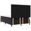 LED Box Spring Bed med hovedgærde Sort 160 x 200 cm Fløjl