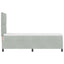 LED Box Spring Bed med hovedgærde Lysegrå 80 x 200 cm Fløjl