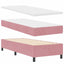 LED Box Spring Bed med hovedgærde Lyserød 80 x 200 cm Fløjl