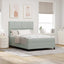 LED Box Spring Bed med hovedgærde Lysegrå 160 x 200 cm Fløjl