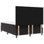 LED Box Spring Bed med hovedgærde Sort 160 x 200 cm Fløjl