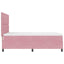 LED Box Spring Bed med hovedgærde Lyserød 160 x 200 cm Fløjl