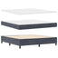 LED Box Spring Bed med hovedgærde Mørkegrå 180 x 200 cm Fløjl