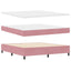 LED Box Spring Bed med hovedgærde Lyserød 180 x 200 cm Fløjl