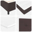 LED Box Spring Bed med hovedgærde Mørk Brun 90 x 200 cm Stof