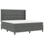 LED Box Spring Bed med hovedgærde Mørkegrå 180 x 200 cm Stof