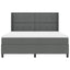 LED Box Spring Bed med hovedgærde Mørkegrå 180 x 200 cm Stof